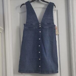 Levi's Denim Sleevless Girls Dress Snap Button - sizes 7